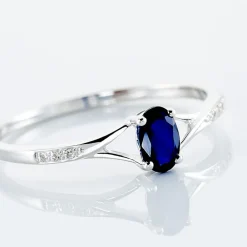 Bague Charmante Or Blanc Saphir Et Diamant|Marc Orian Sale