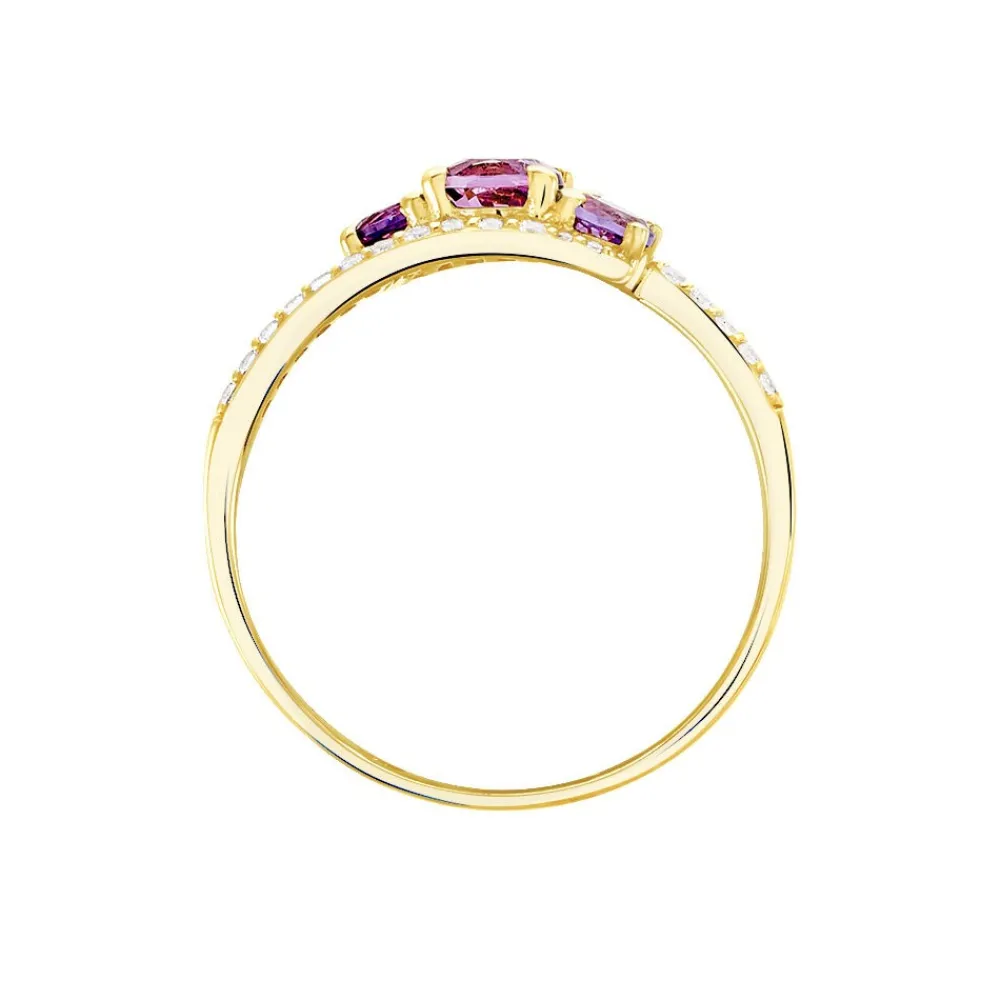 Bague Chloe Or Jaune Amethyste Et Oxyde De Zirconium|Marc Orian