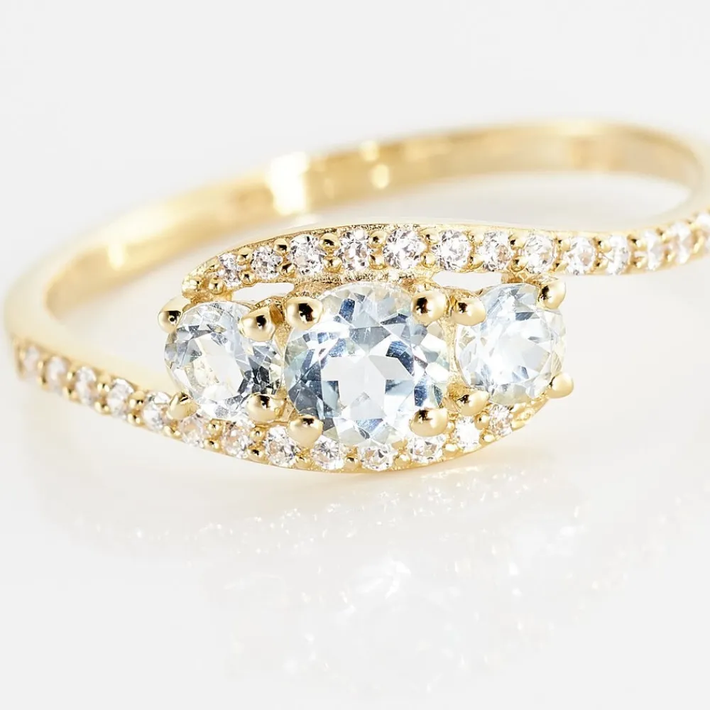 Bague Chloe Or Jaune Topaze Et Oxyde De Zirconium|Marc Orian Best
