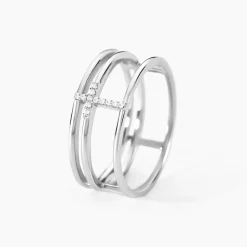 Bague Christie Argent Blanc Oxyde De Zirconium|Marc Orian Discount
