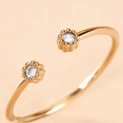 Bague éclat Perlé Plaqué Or Oxyde De Zirconium|Marc Orian Outlet