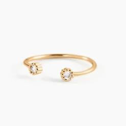Bague éclat Perlé Plaqué Or Oxyde De Zirconium|Marc Orian Outlet