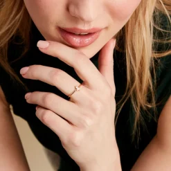 Bague éclat Perlé Plaqué Or Oxyde De Zirconium|Marc Orian Clearance