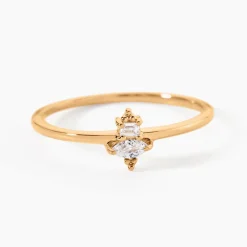 Bague éclat Perlé Plaqué Or Oxyde De Zirconium|Marc Orian Clearance