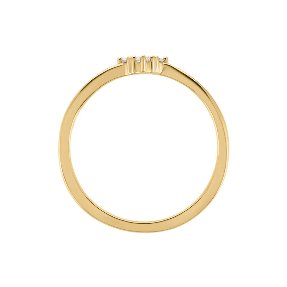 Bague éclat Perlé Plaqué Or Oxyde De Zirconium|Marc Orian Sale