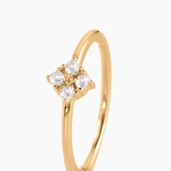 Bague éclat Perlé Plaqué Or Oxyde De Zirconium|Marc Orian Sale
