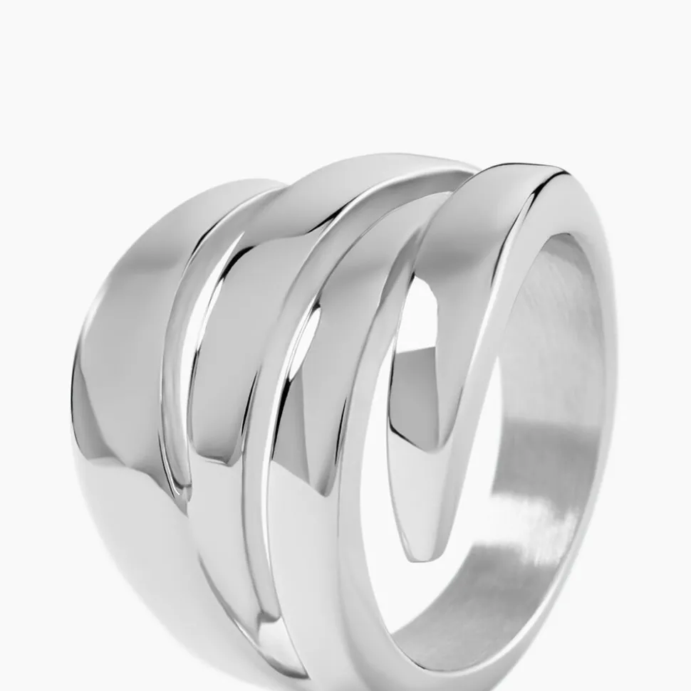 Bague Cleia Acier Blanc