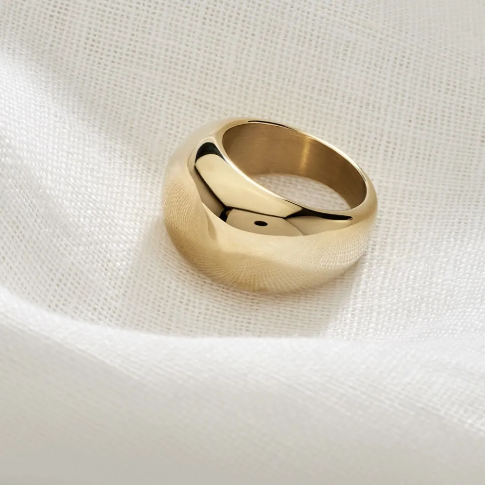 Bague Cleoria Acier Dore|Marc Orian Online