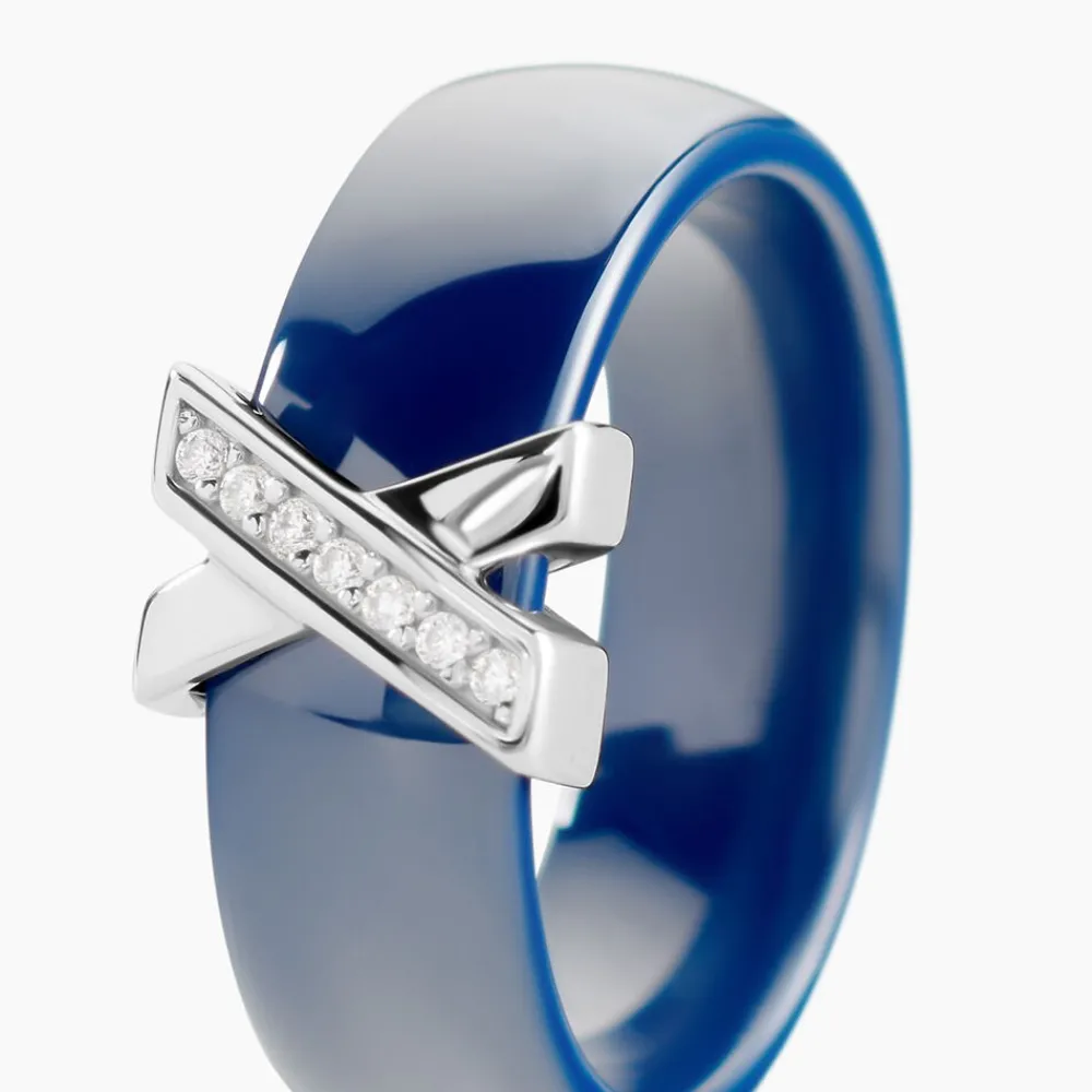 Bague Cronos Argent Blanc Céramique Oxyde|Marc Orian