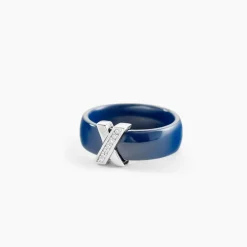 Bague Cronos Argent Blanc Céramique Oxyde|Marc Orian