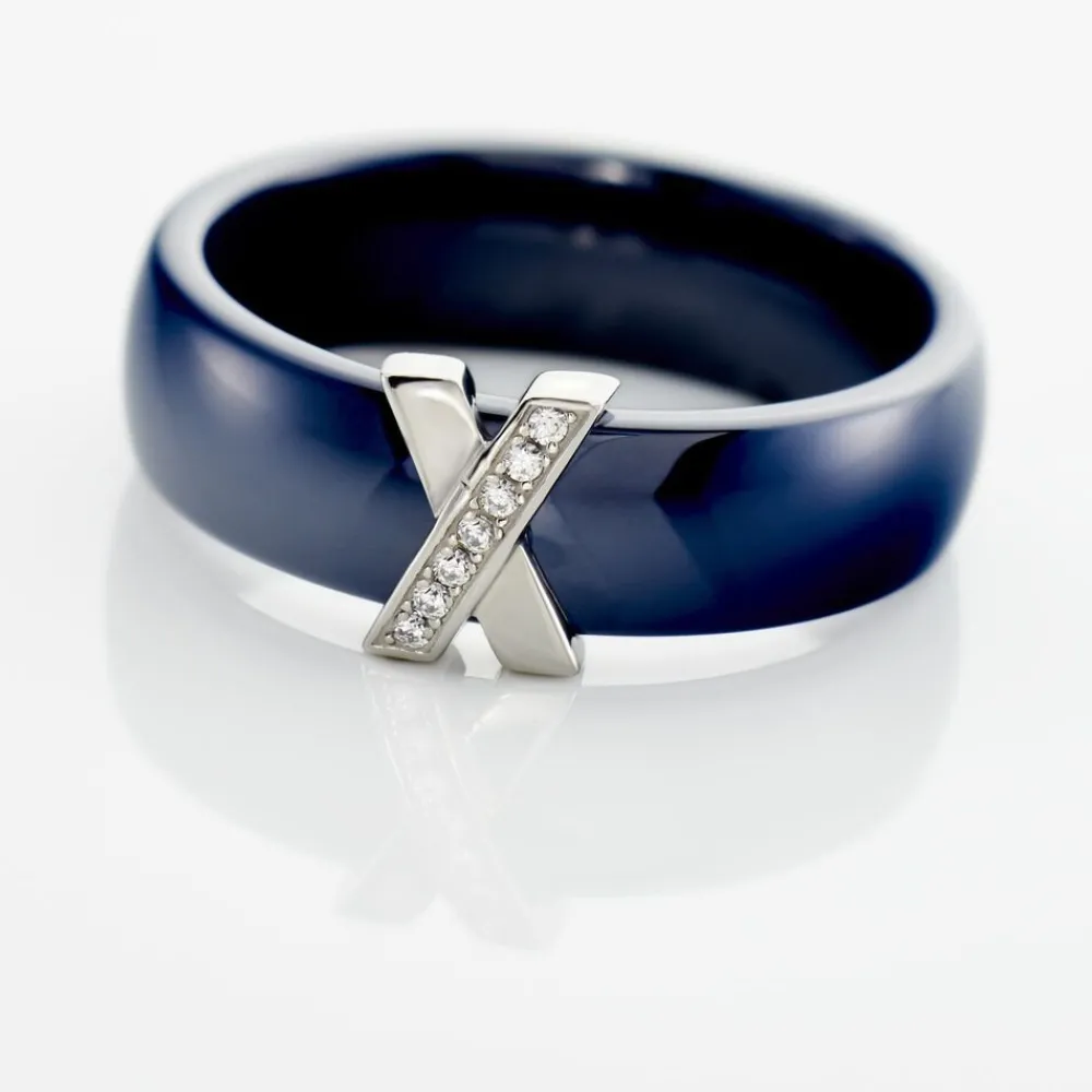 Bague Cronos Argent Blanc Céramique Oxyde|Marc Orian
