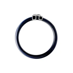 Bague Cronos Argent Blanc Céramique Oxyde|Marc Orian