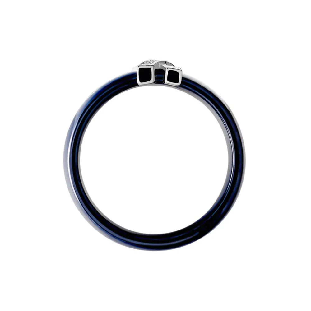 Bague Cronos Argent Blanc Céramique Oxyde|Marc Orian