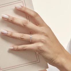 Bague Dayna Or Blanc Oxyde De Zirconium|Marc Orian Online