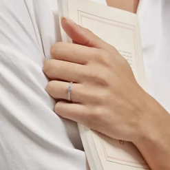Bague Dayna Or Blanc Oxyde De Zirconium|Marc Orian Online