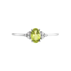 Bague Diapre Or Blanc Péridot Oxyde De Zirconium|Marc Orian Sale