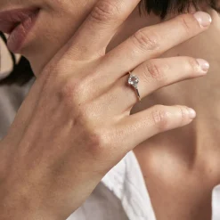Bague Diapre Or Blanc Topaze Oxyde De Zirconium|Marc Orian Online