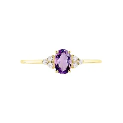 Bague Diapre Or Jaune Améthyste Oxyde De Zirconium|Marc Orian Online