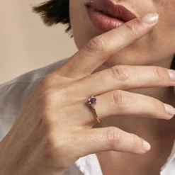 Bague Diapre Or Jaune Améthyste Oxyde De Zirconium|Marc Orian Online