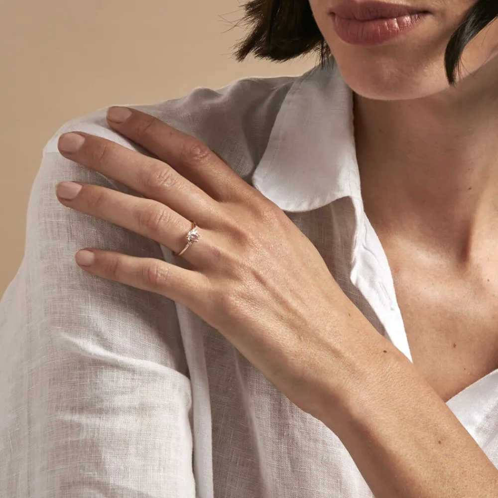 Bague Diapre Or Jaune Quartz Oxyde De Zirconium|Marc Orian