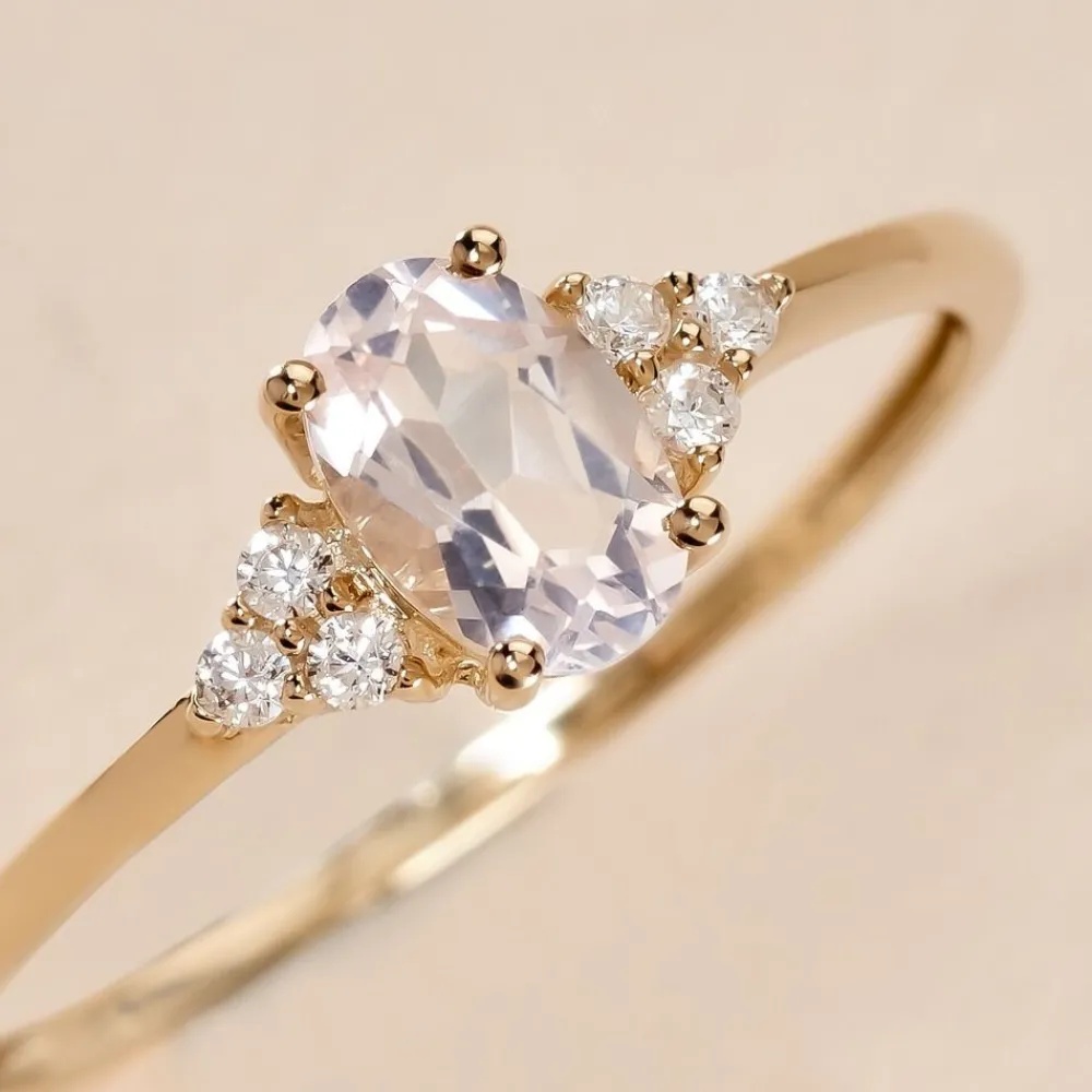 Bague Diapre Or Jaune Quartz Oxyde De Zirconium|Marc Orian