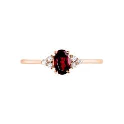 Bague Diapre Or Rose Rhodolite Oxyde De Zirconium|Marc Orian New