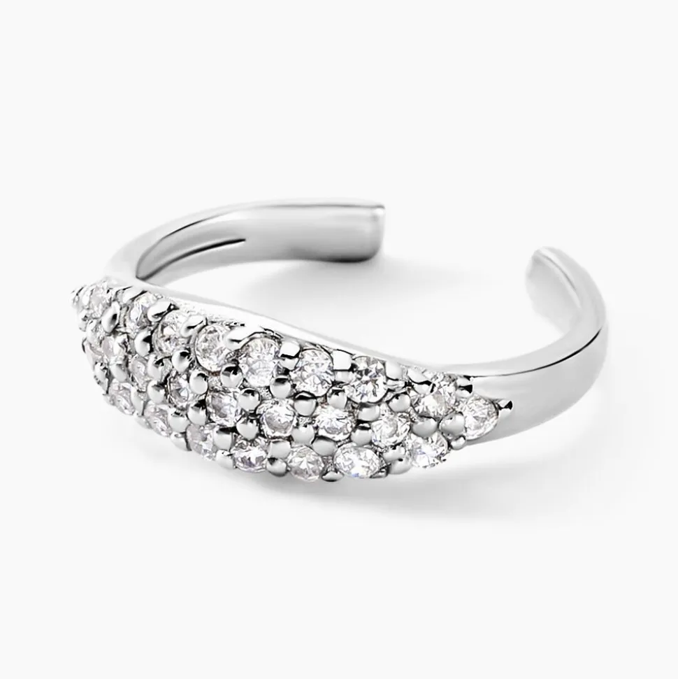 Bague D'oreille Unitaire Charmaine Argent Blanc Oxyde De Zirconium
