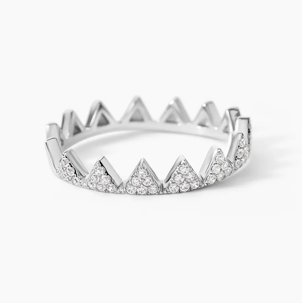 Bague Doria Argent Blanc Oxyde De Zirconium