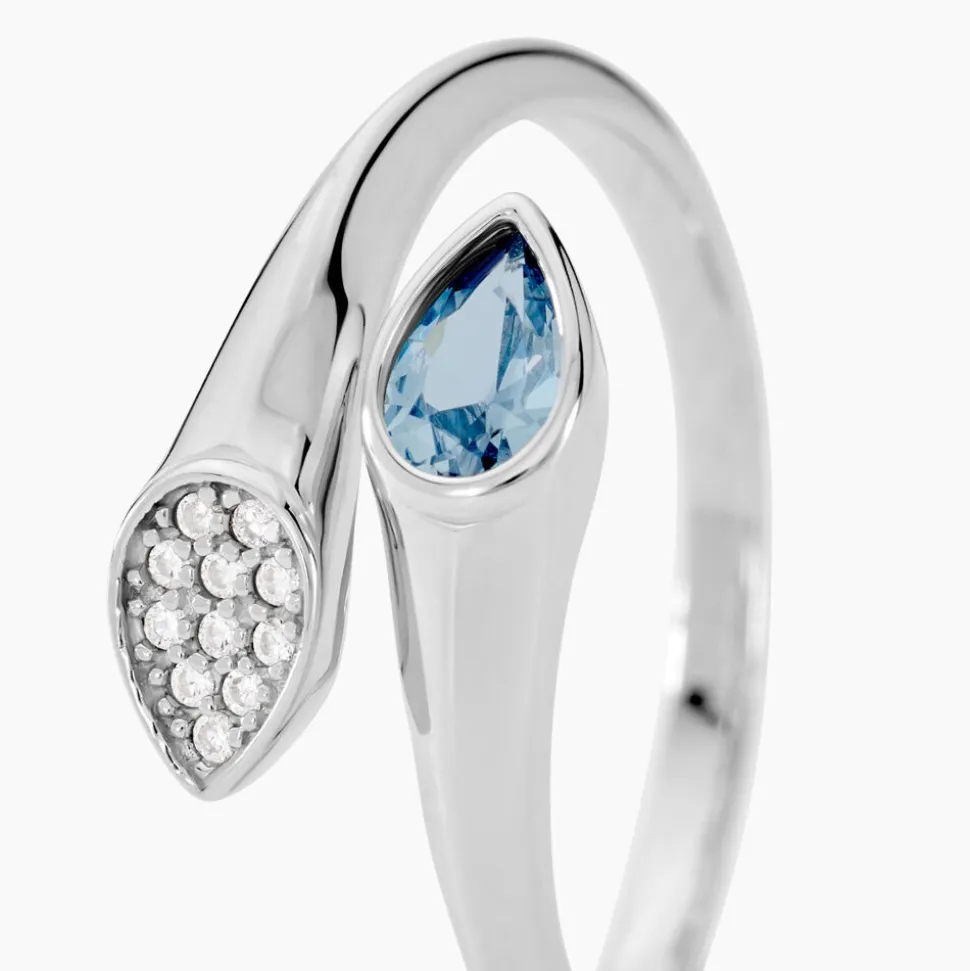 Bague Duchesse Argent Blanc Oxyde De Zirconium