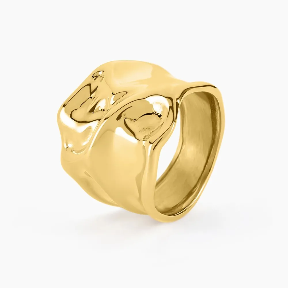 Bague Ecorsia Acier Jaune|Marc Orian New