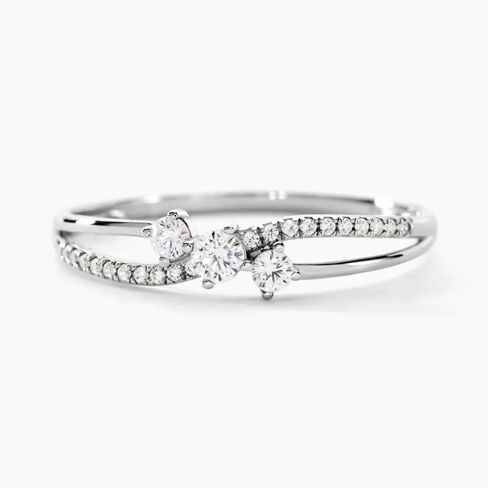 Bague Edwige Or Blanc Oxyde De Zirconium|Marc Orian Discount