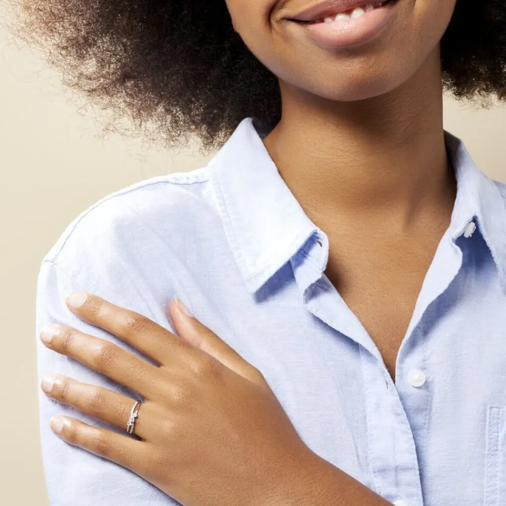 Bague Edwige Or Blanc Oxyde De Zirconium|Marc Orian Discount