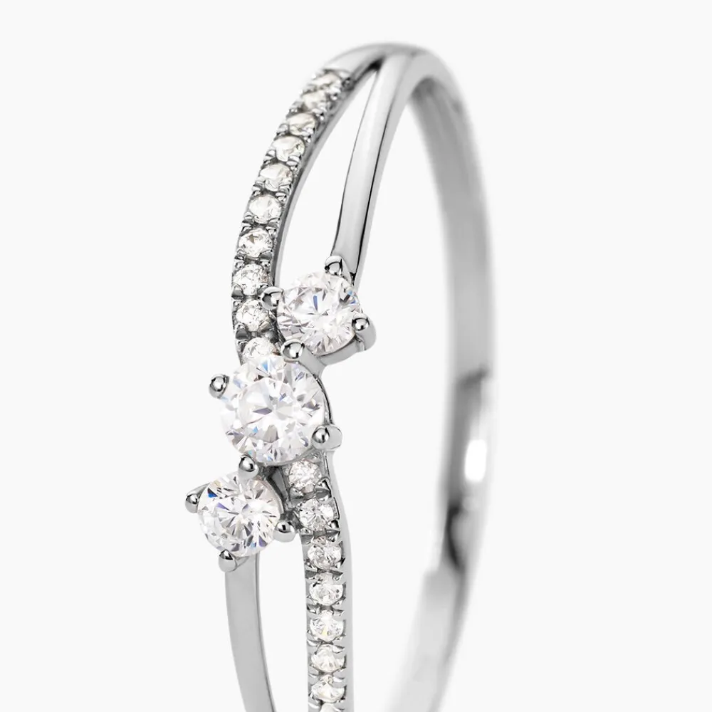Bague Edwige Or Blanc Oxyde De Zirconium|Marc Orian Discount