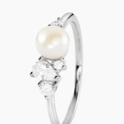 Bague Elea Argent Blanc Perle De Culture Oxyde De Zirconium|Marc Orian New