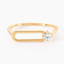 Bague Ellin Plaque Or Jaune Oxyde De Zirconium|Marc Orian Discount