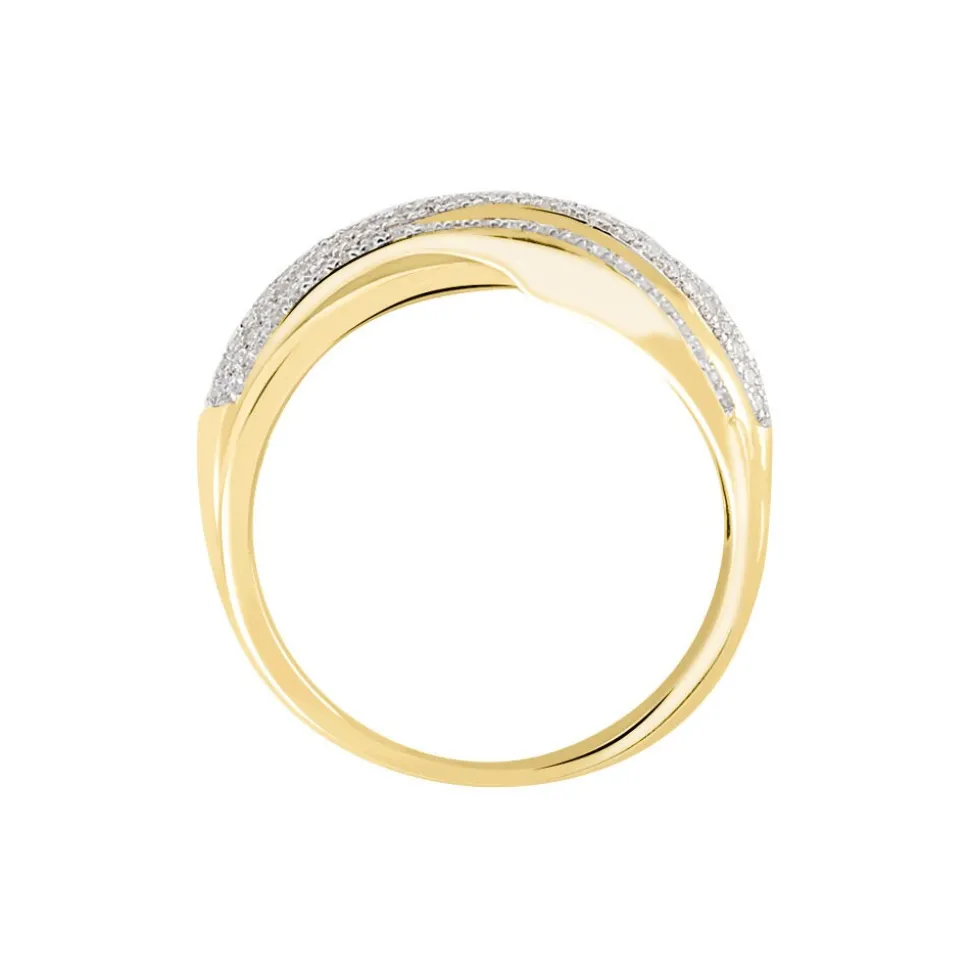 Bague Elodea Or Jaune Diamant
