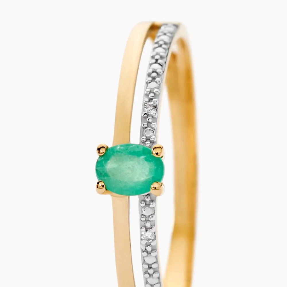 Bague Emeald Is The New Black Or Jaune Emeraude Diamant|Marc Orian Online