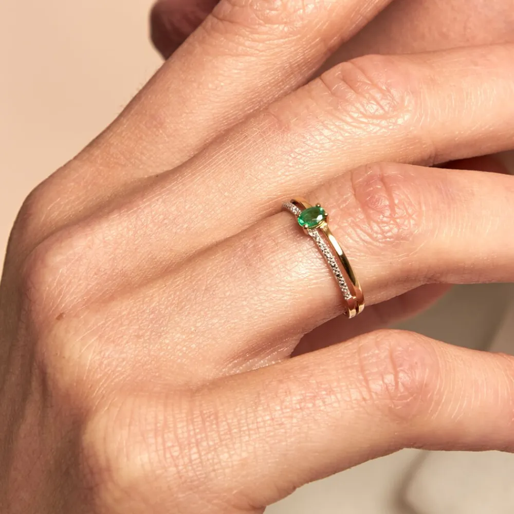 Bague Emeald Is The New Black Or Jaune Emeraude Diamant|Marc Orian Online