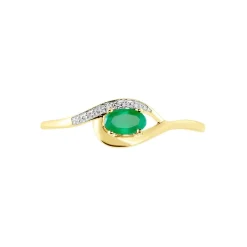 Bague Emotion Or Jaune Emeraude Diamant|Marc Orian