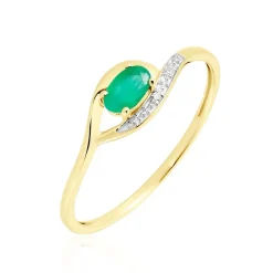 Bague Emotion Or Jaune Emeraude Diamant|Marc Orian