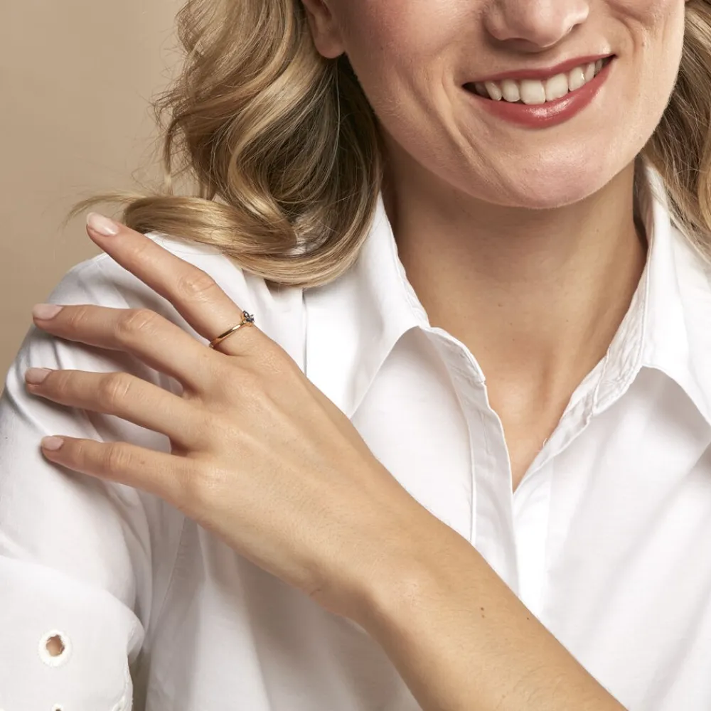 Bague Erma Plaqué Or Doré Oxyde De Zirconium|Marc Orian Clearance