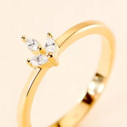 Bague Erma Plaqué Or Doré Oxyde De Zirconium|Marc Orian Best