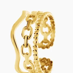 Bague Eva Acier Jaune|Marc Orian Outlet