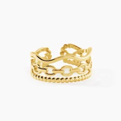 Bague Eva Acier Jaune|Marc Orian Outlet