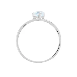 Bague Eva Or Blanc Topaze Et Oxyde De Zirconium