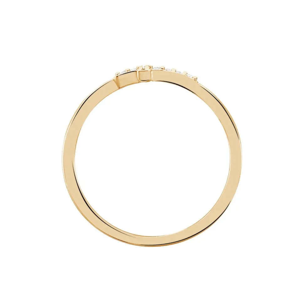 Bague Fatos Plaqué Or Jaune Oxyde De Zirconium