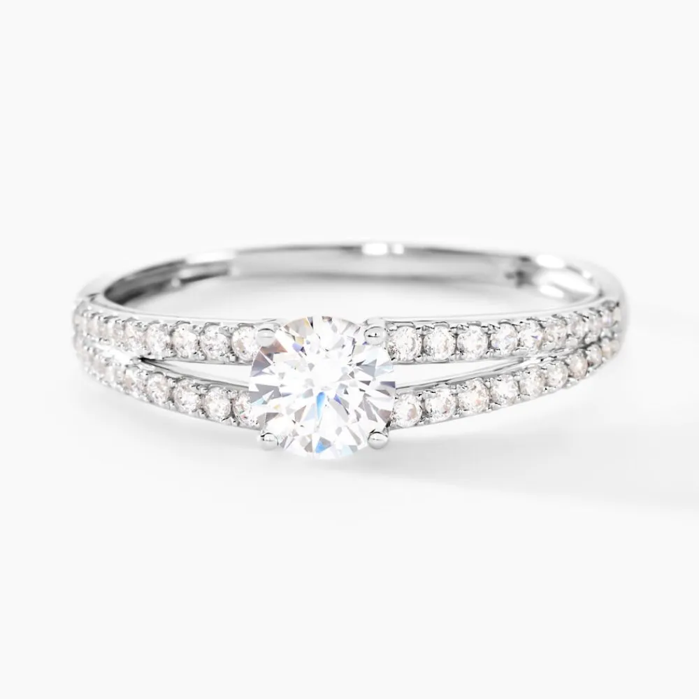 Bague Fina Or Blanc Oxyde De Zirconium|Marc Orian