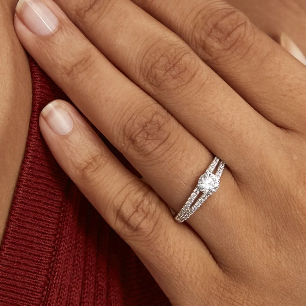 Bague Fina Or Blanc Oxyde De Zirconium|Marc Orian
