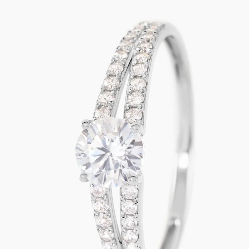 Bague Fina Or Blanc Oxyde De Zirconium|Marc Orian