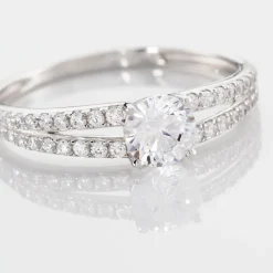 Bague Fina Or Blanc Oxyde De Zirconium|Marc Orian